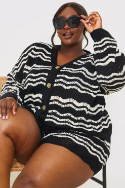 Knitted Chevron Co-ord Cardigan