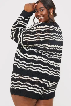 Knitted Chevron Co-ord Cardigan
