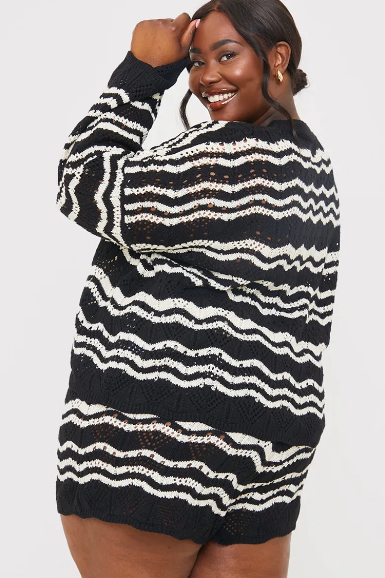 Knitted Chevron Co-ord Cardigan
