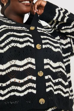 Knitted Chevron Co-ord Cardigan