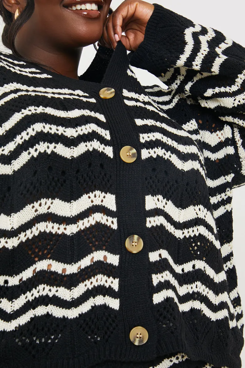 Knitted Chevron Co-ord Cardigan