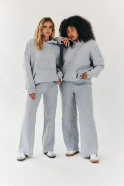 Knitted Wide Leg Co Ord Trouser