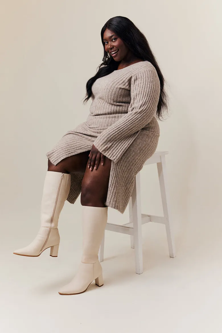 Kylie Heeled High Leg Boot
