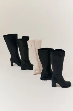Kylie Heeled High Leg Boot
