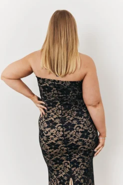 Lace Bandeau Maxi Dress