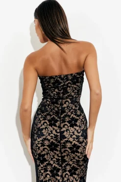 Lace Bandeau Maxi Dress