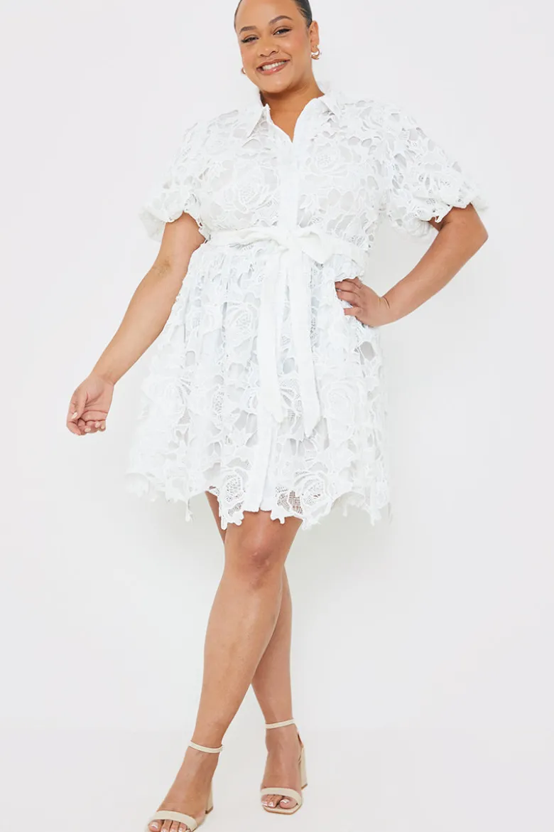 Lace Shirt Dress