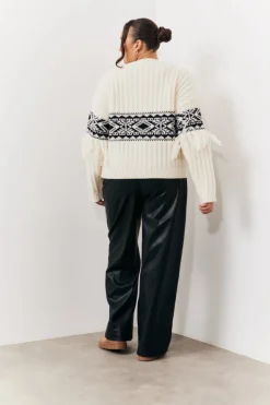 Leather Look Pintuck Detail Trousers