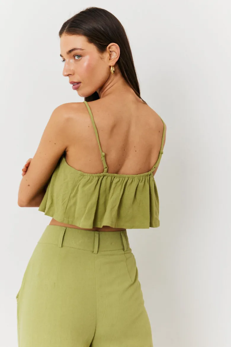 Linen Crop Top