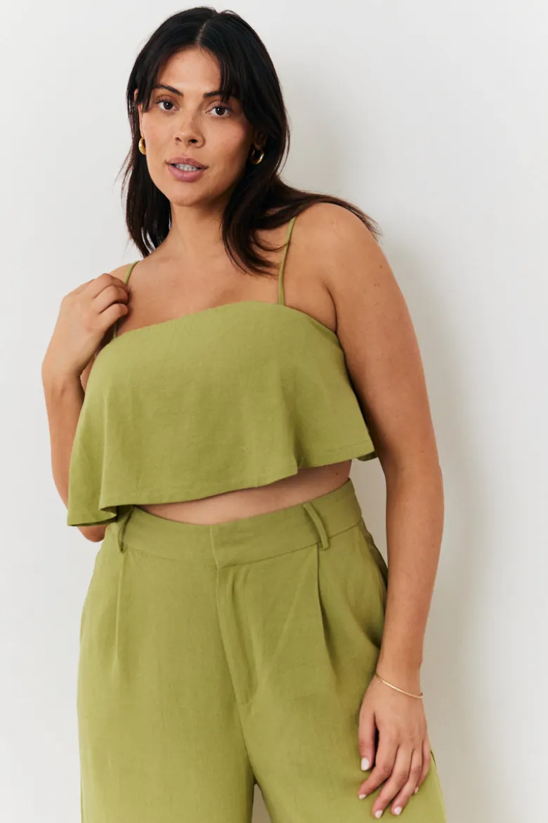Linen Crop Top