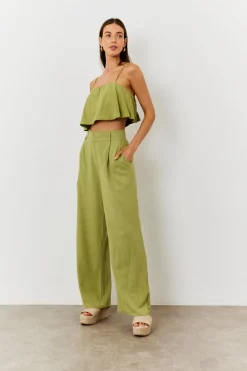 Linen Crop Top