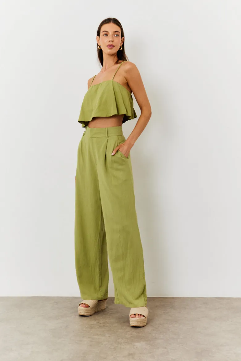 Linen Crop Top