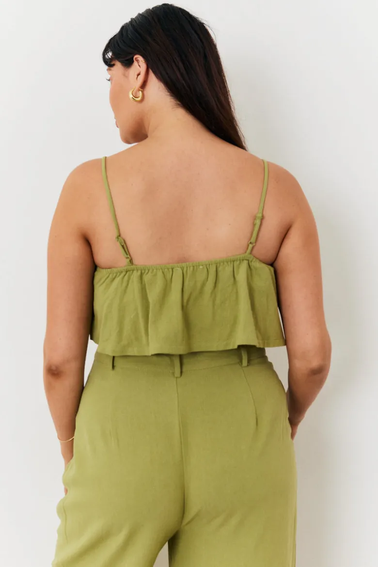 Linen Crop Top