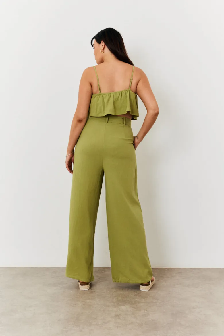 Linen Crop Top