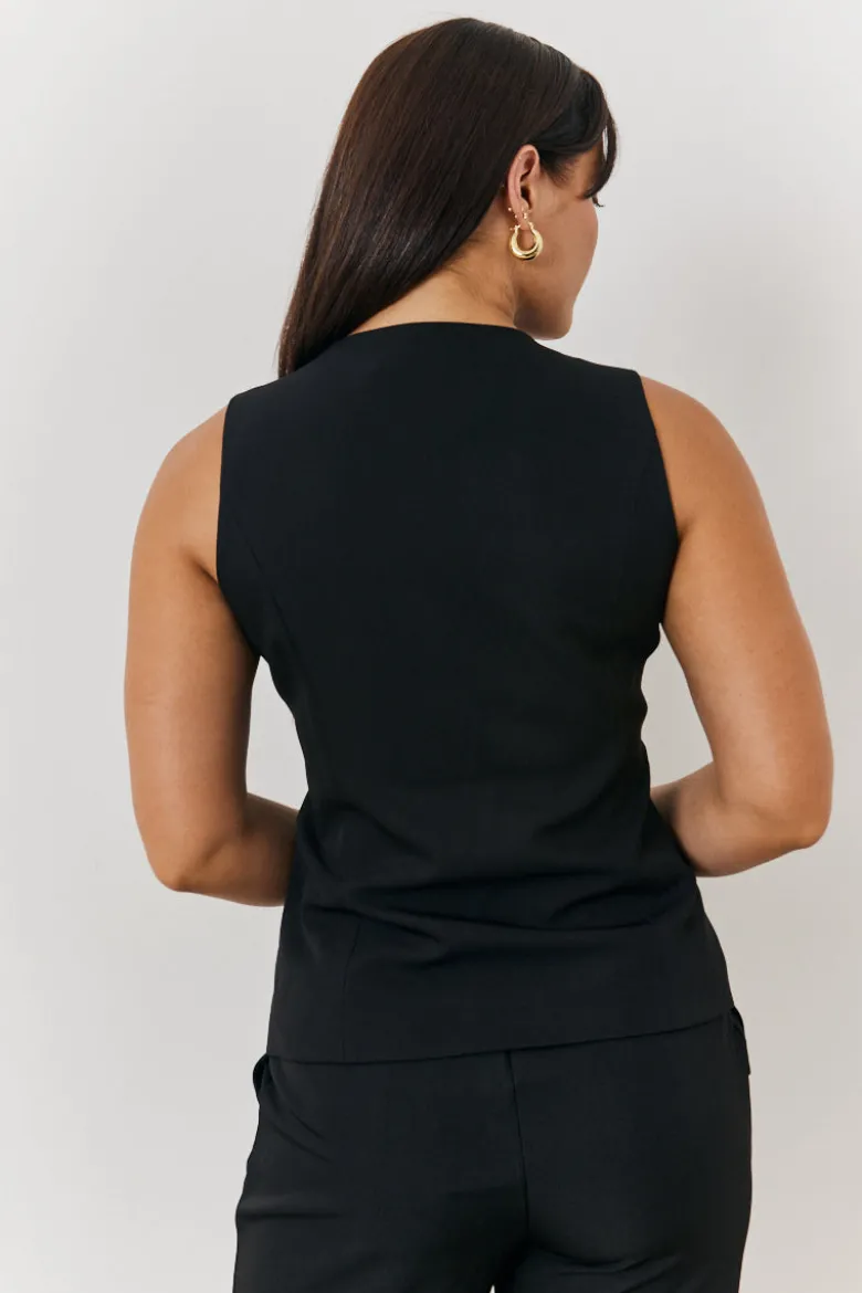 Longline Button Through Waistcoat