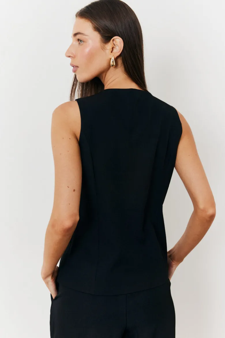 Longline Button Through Waistcoat