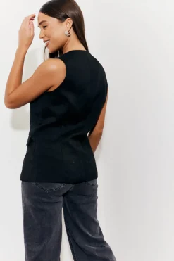 Longline Pocket Detail Waistcoat