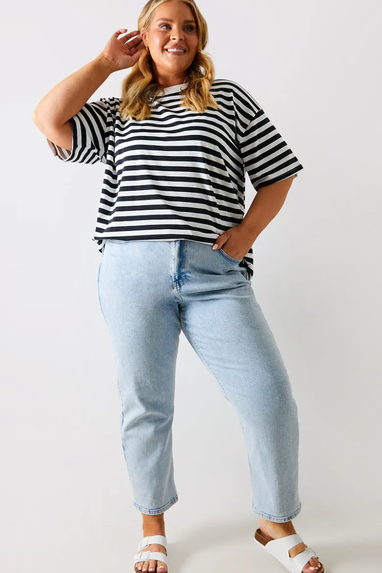 Longline Striped T-Shirt