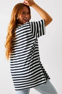 Longline Striped T-Shirt