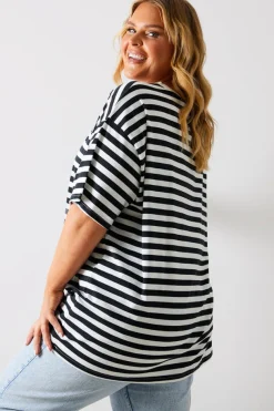 Longline Striped T-Shirt