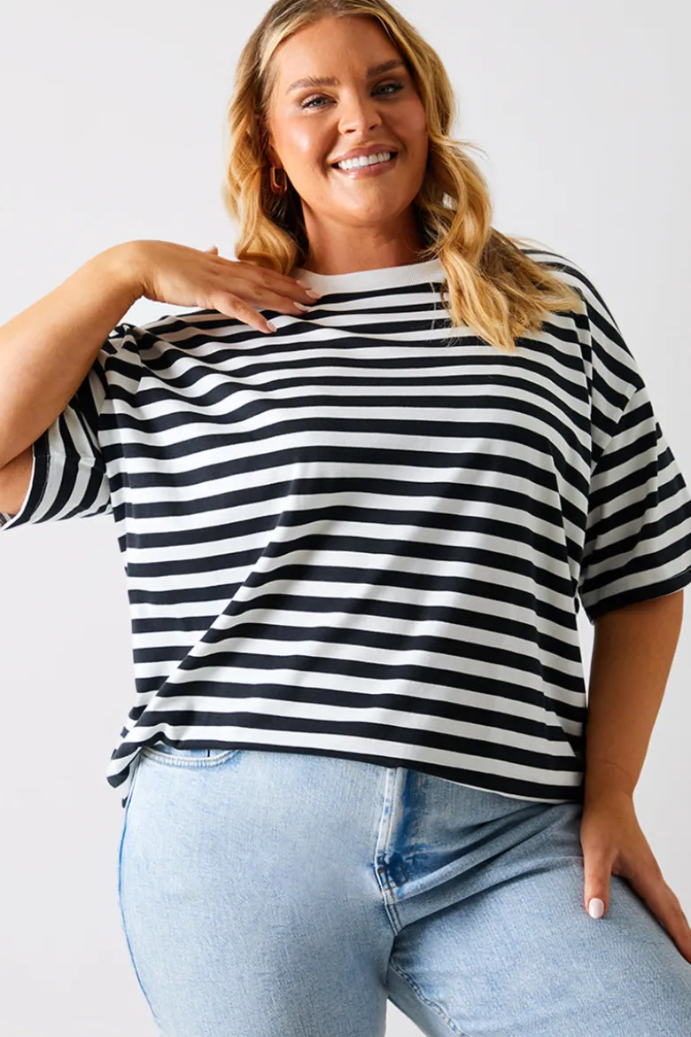 Longline Striped T-Shirt