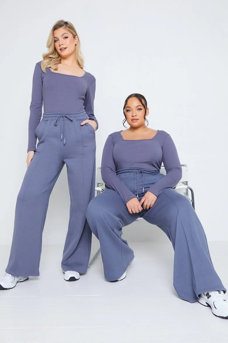 Long Sleeved Ribbed Square Neck Bodysuit