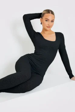 Long Sleeve Scoop Neck Unitard