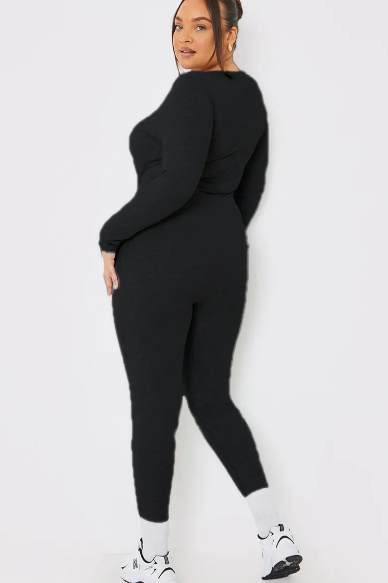 Long Sleeve Scoop Neck Unitard