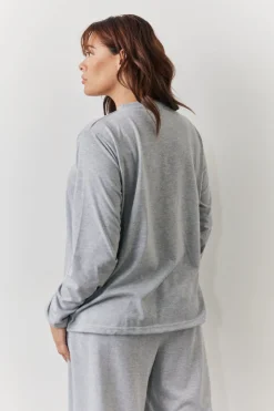 Long Sleeve Top and Trouser Slogan PJ Set