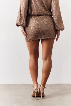 Matte Sequin Mini Skirt