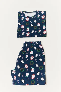 Mens Festive Print Matching Family Pyjama Set