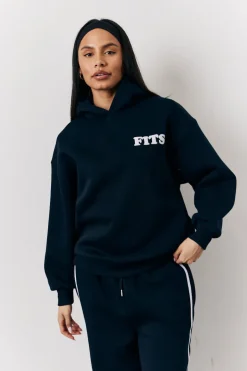 Navy Fits Bubble Print Co-Ord Hoodie