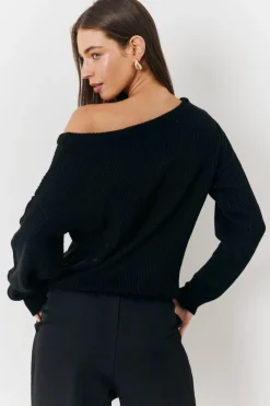 Off Shoulder Knit Jumper