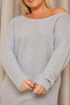 Off The Shoulder Knitted Dress