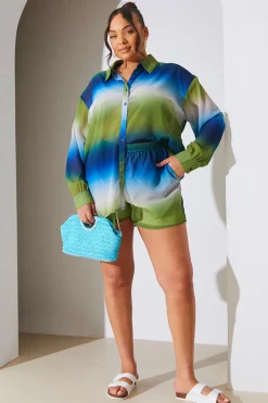 Ombre Chiffon Floaty Co-Ord Beach Shorts
