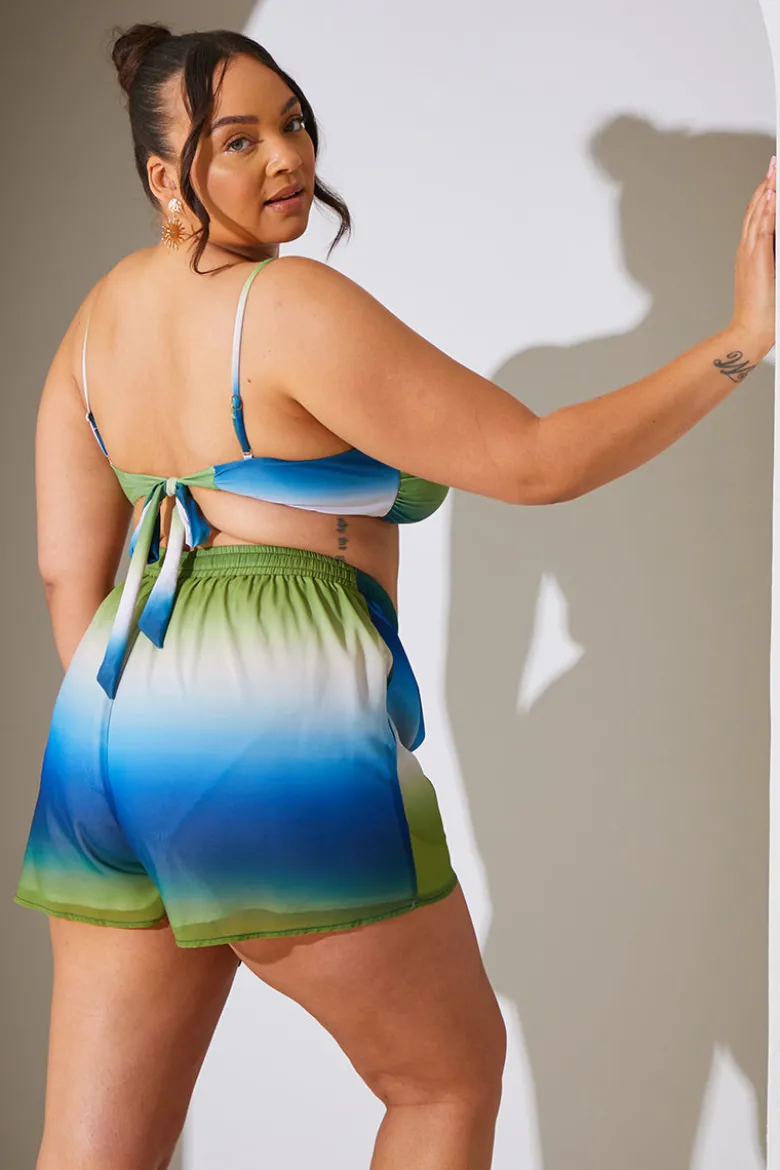Ombre Chiffon Floaty Co-Ord Beach Shorts