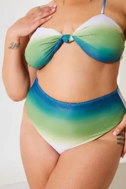 Ombre High Waisted Bikini Bottoms