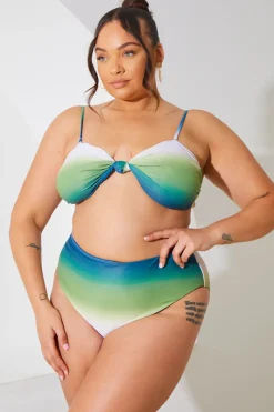 Ombre High Waisted Bikini Bottoms