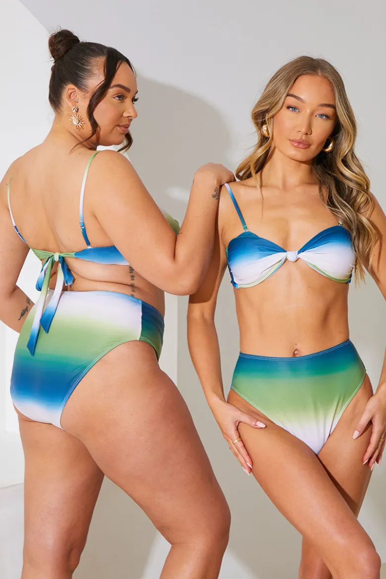 Ombre High Waisted Bikini Bottoms