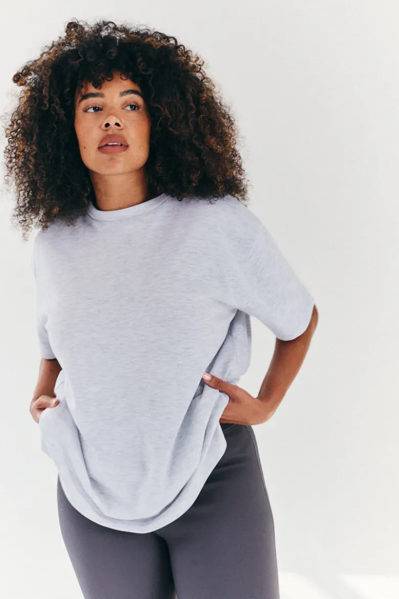 Oversized Boyfriend Embroidered Sleeve T-Shirt