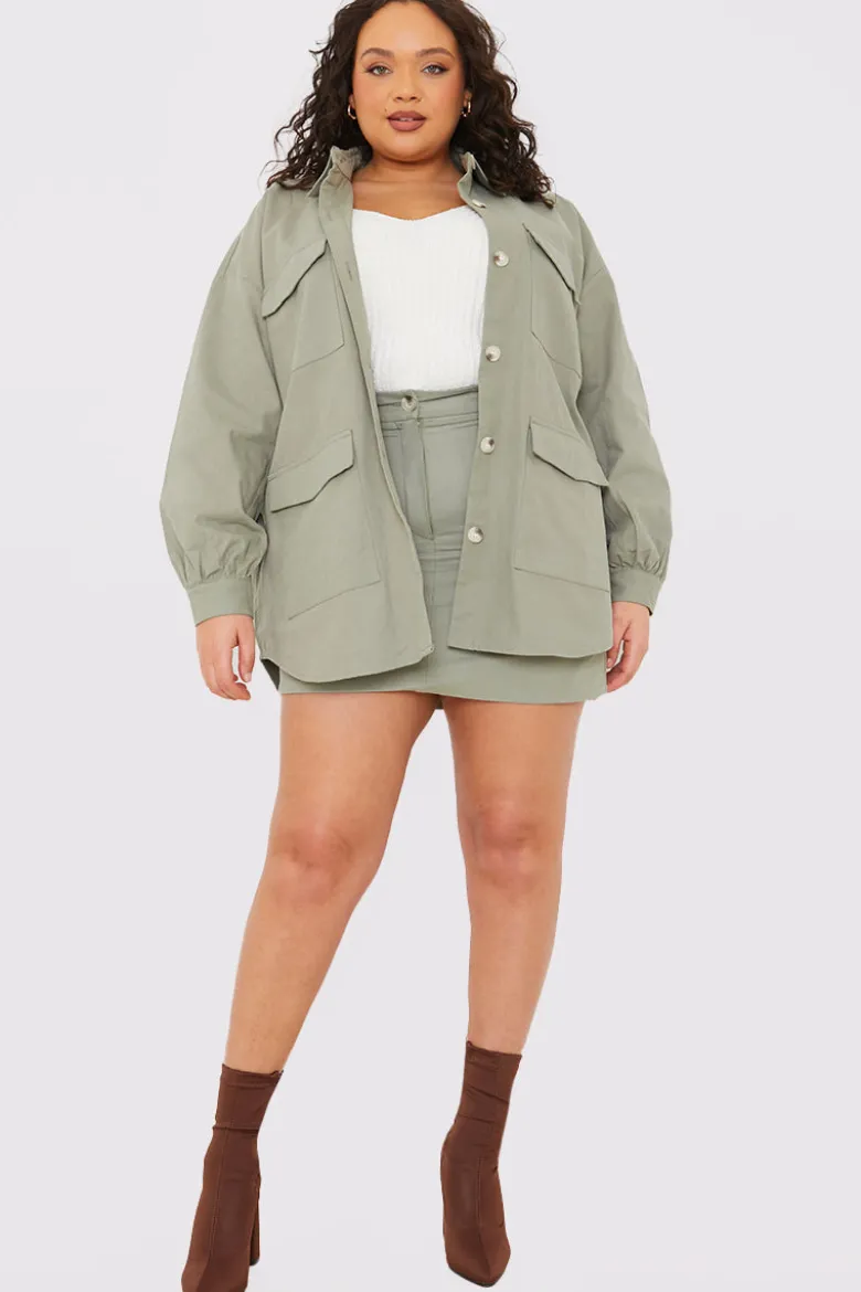 Oversized Utility Cargo Jacket