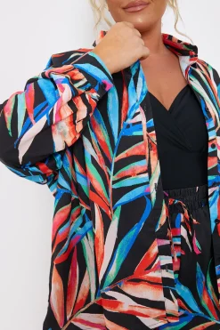 Palm Print Co-Ord Beach Shirt