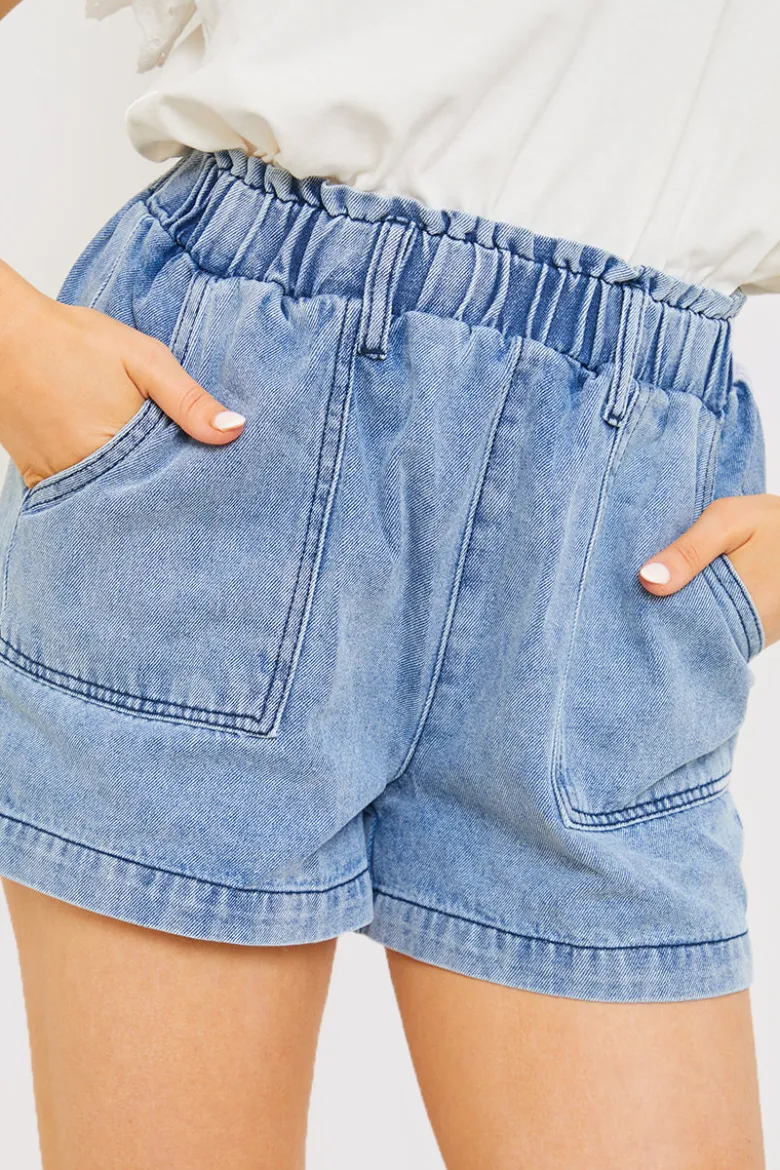 Paper Bag Denim Short