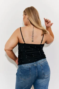 Pearl Embellished Cami Top