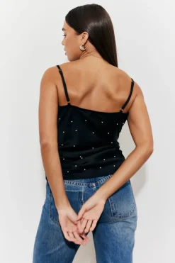 Pearl Embellished Cami Top