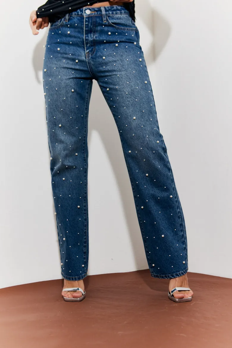 Pearl Embellished Jeans