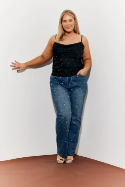 Pearl Embellished Jeans