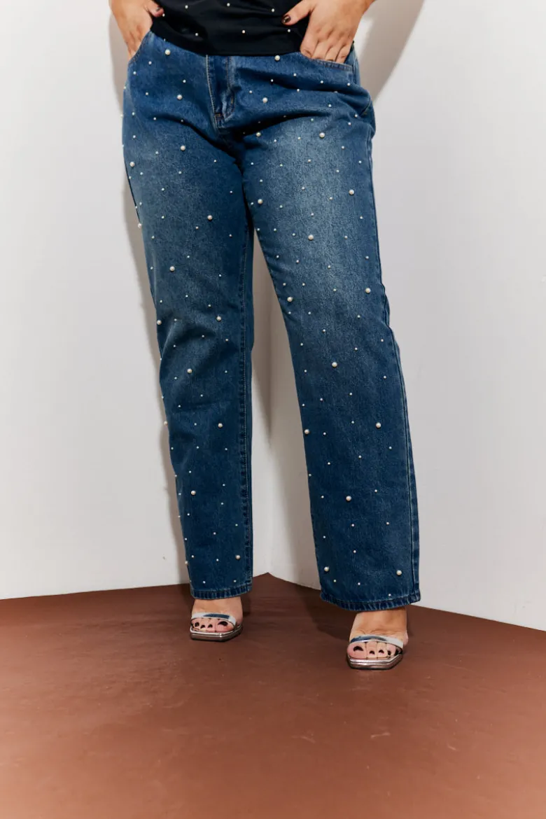 Pearl Embellished Jeans