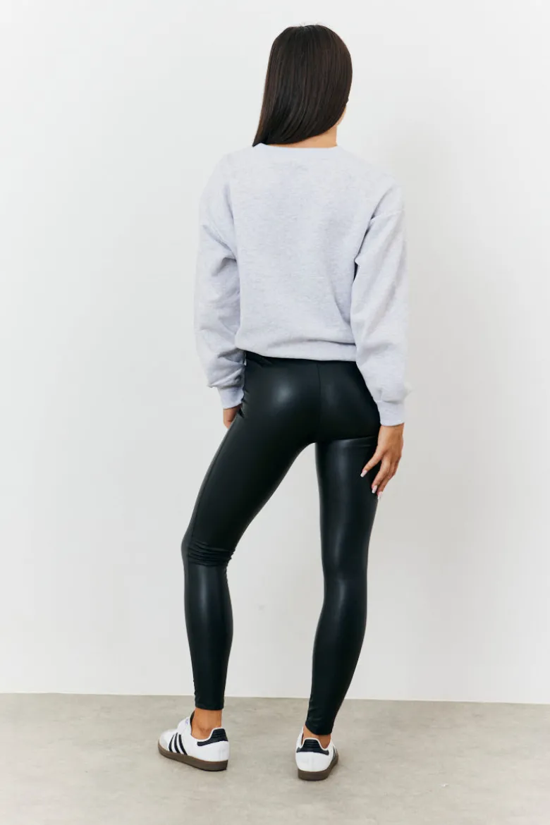 Perfect Sculpting High Waisted Leather Look Leggings