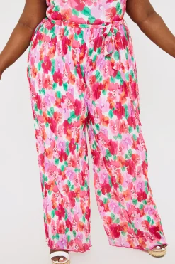 Plisse Sleeveless Wide Leg Jumpsuit